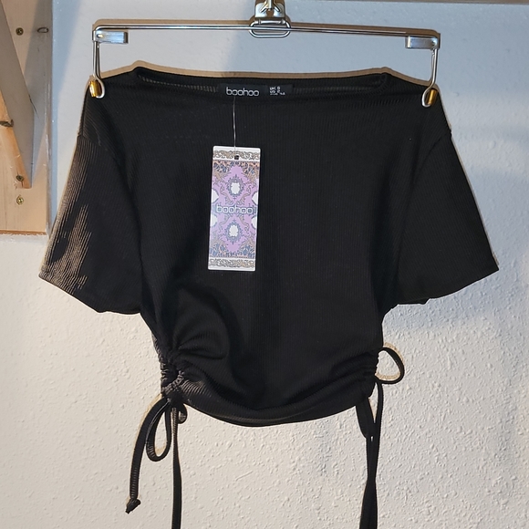Boohoo detail rib crop top sz. 6 - Picture 2 of 6